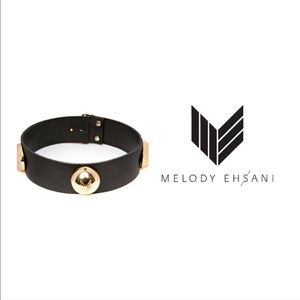 Melody Ehsani Black pleather choker